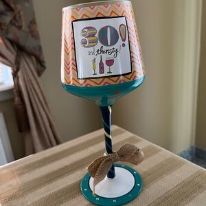 30th birthday glass